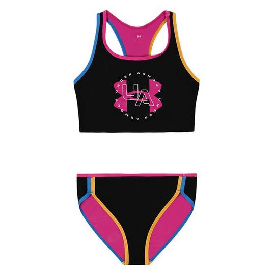 Junior Girls   7-16  Racer Logo Two-Piece Midkini