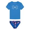 Junior Girls   7-16  Multi Dye Rashguard Two-Piece Set