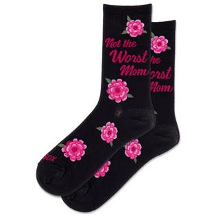 Hot Sox Women's Not The Worst Mom Crew Sock