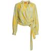 Women s Printed Crinkled Wrap Blouse