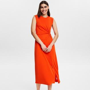 Women's Knotted Crepe Midi Dress