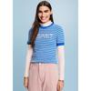 Women s Logo Print Striped Cotton T-Shirt