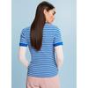 Women s Logo Print Striped Cotton T-Shirt