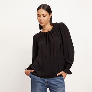 Velvet Women's Bristol Neck Tie Top