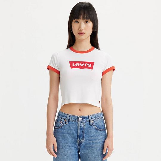 Women s Graphic Ringer Mini T Shirt Levi s Sporting Life Online