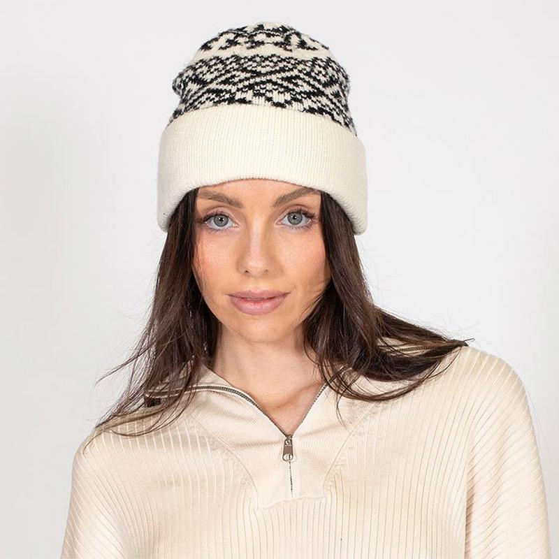 Brunette The Label Tuque en tricot Fair Isle pour femmes