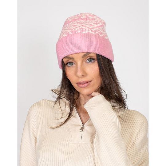 Brunette The Label Tuque en tricot Fair Isle pour femmes