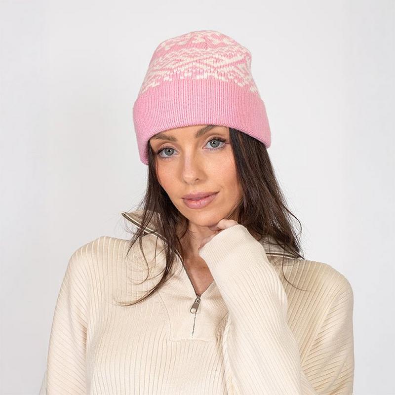 Brunette The Label Tuque en tricot Fair Isle pour femmes