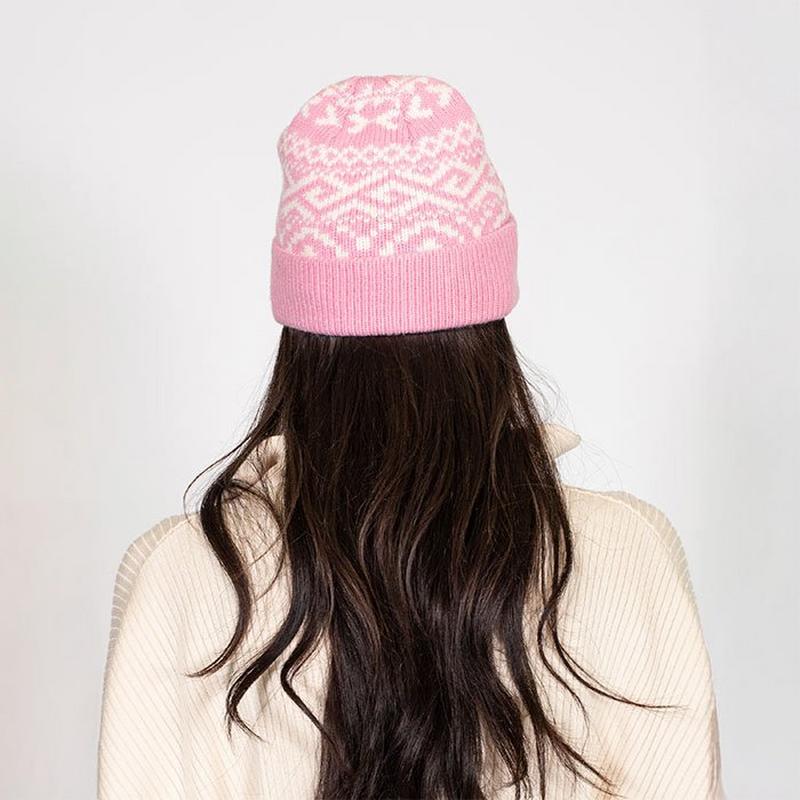 Brunette The Label Tuque en tricot Fair Isle pour femmes