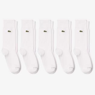 Lacoste Men's High Cut Organic Cotton Sock (5 Pack)