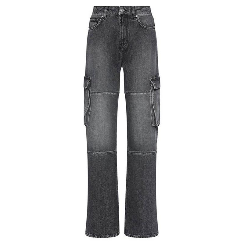 HUGO Jean cargo Galese &agrave; jambe large pour femmes