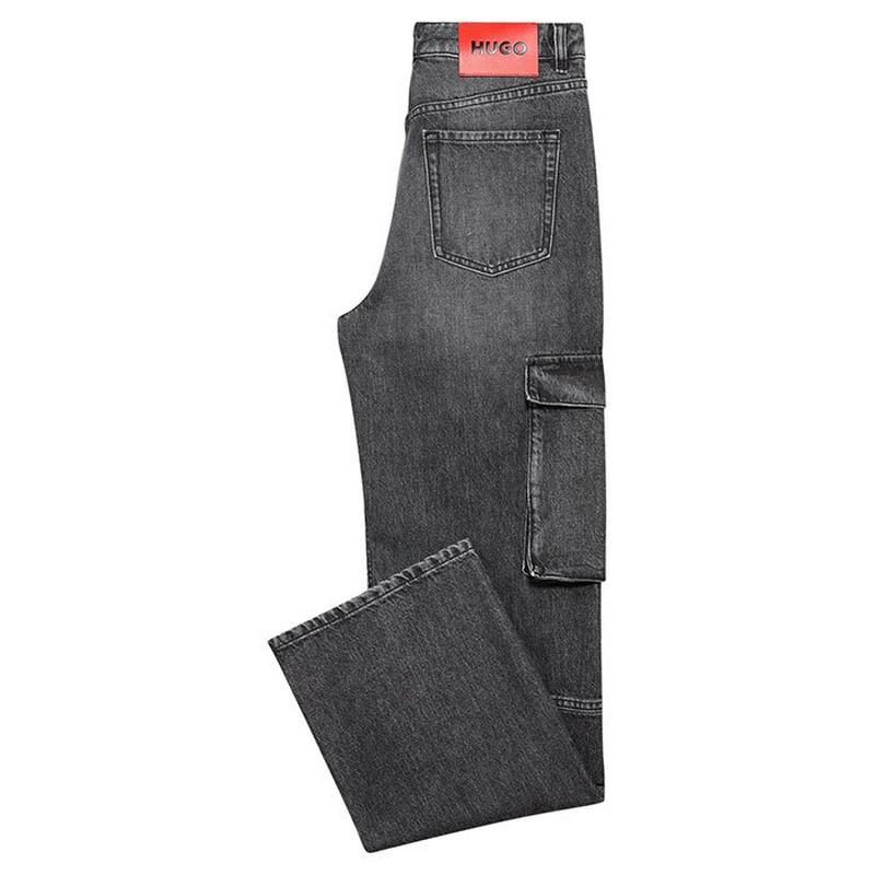 HUGO Jean cargo Galese &agrave; jambe large pour femmes