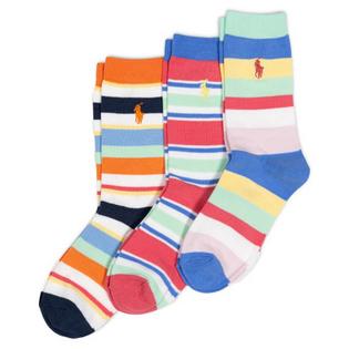 Polo Ralph Lauren Juniors' [8-20] Striped Crew Sock (3 Pack)