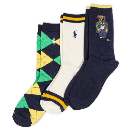 Polo Ralph Lauren Chaussettes mi-mollet Polo Bear pour juniors  8-20 