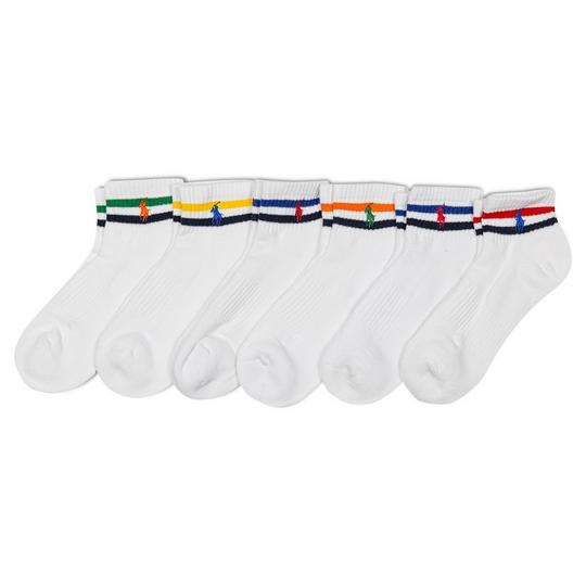 Polo Ralph Lauren Men s Varsity Stripe Quarter Sock  6 Pack 