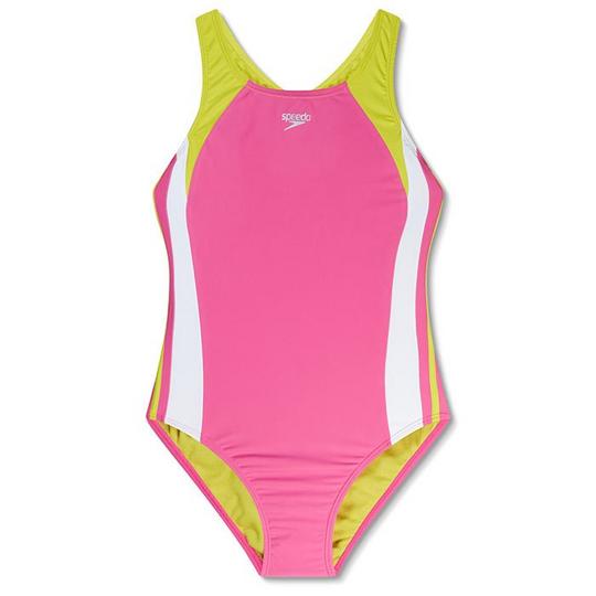 Speedo Junior Girls   7-16  Infinity Splice One-Piece Swimsuit