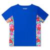 Junior Girls   7-16  Short Sleeve Printed Splice Rashguard