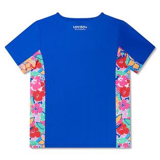 Speedo Maillot dermoprotecteur à manches courtes avec motif pour filles juniors [7-16]