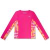 Junior Girls   7-16  Long Sleeve Printed Splice Rashguard