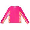 Junior Girls   7-16  Long Sleeve Printed Splice Rashguard