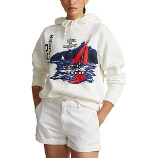 Chandail à capuchon Sailboat Graphic Fleece pour femmes