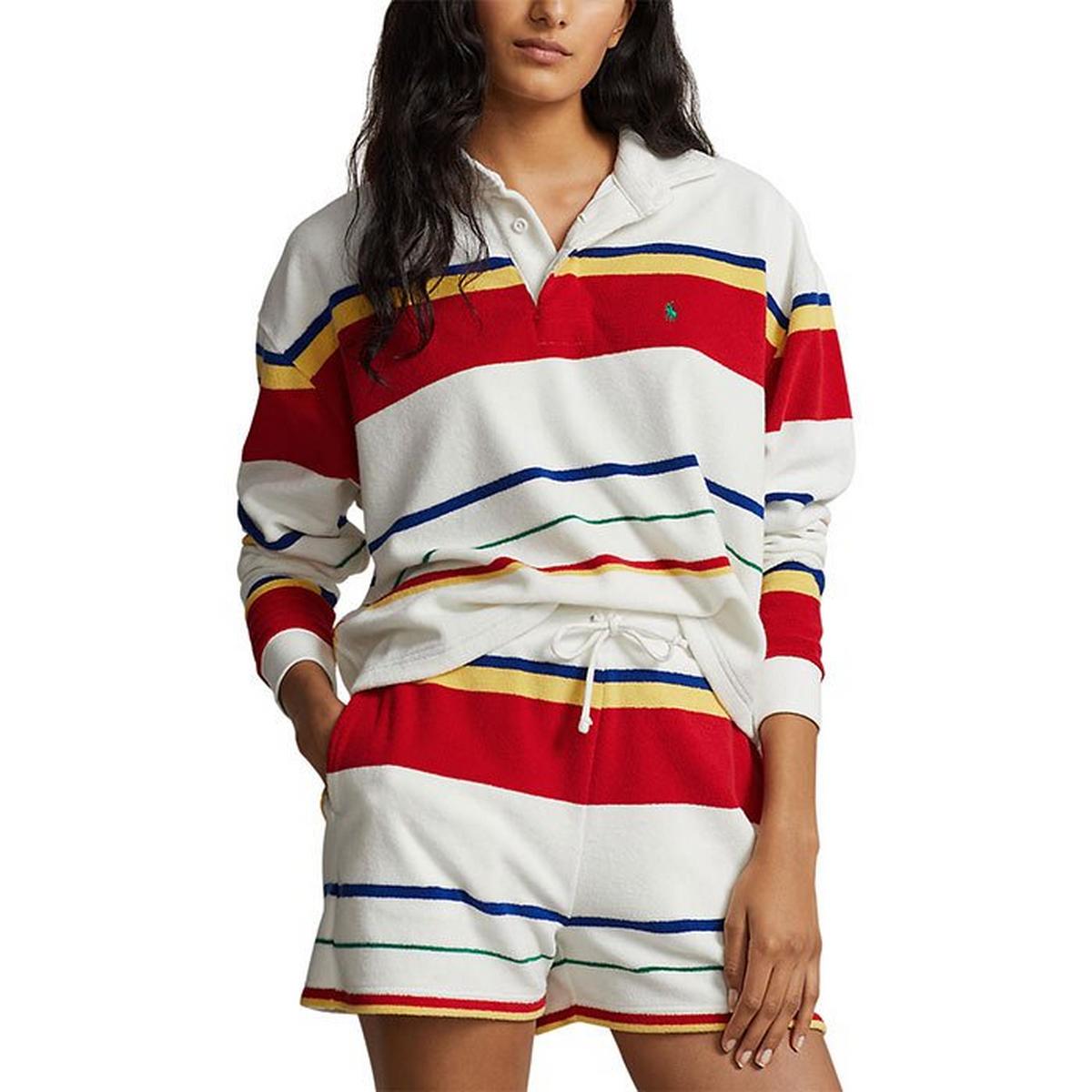Women's Striped Terry Rugby Shirt