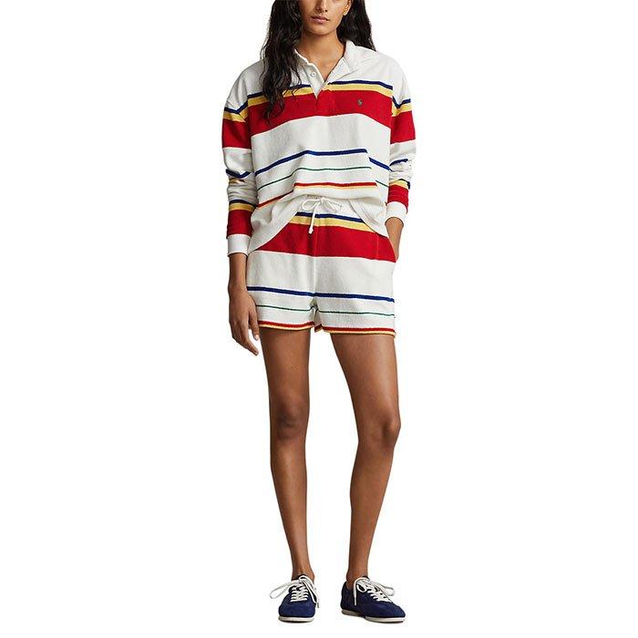 Women's Striped Terry Rugby Shirt