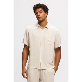 Men's Linen-Blend Short Sleeve Shirt