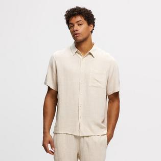 Kuwalla Chemise &agrave; manches courtes en m&eacute;lange de lin pour hommes