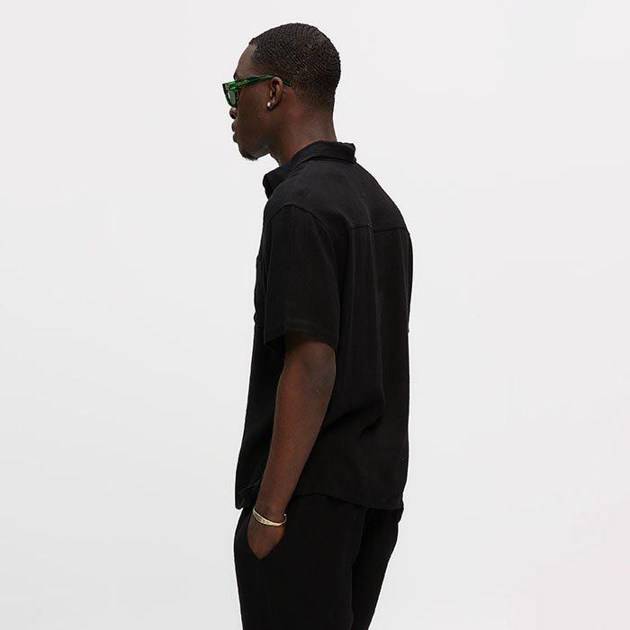 Men's Linen-Blend Short Sleeve Shirt