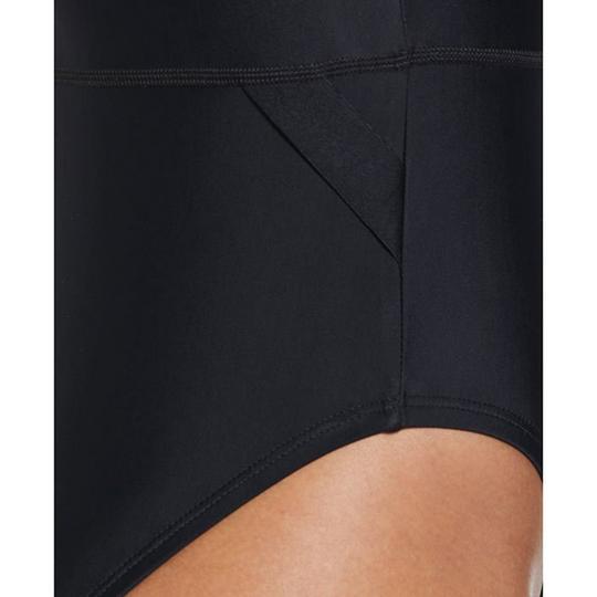 Nike solid swimsuit in black deals