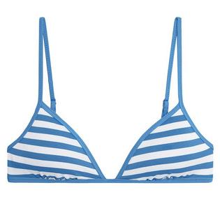Women's Striped V-Neck Bikini Top
