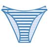 Women s Striped High-Leg Scoop Bikini Bottom