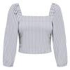 Women s Linen-Blend Puff Sleeve Top