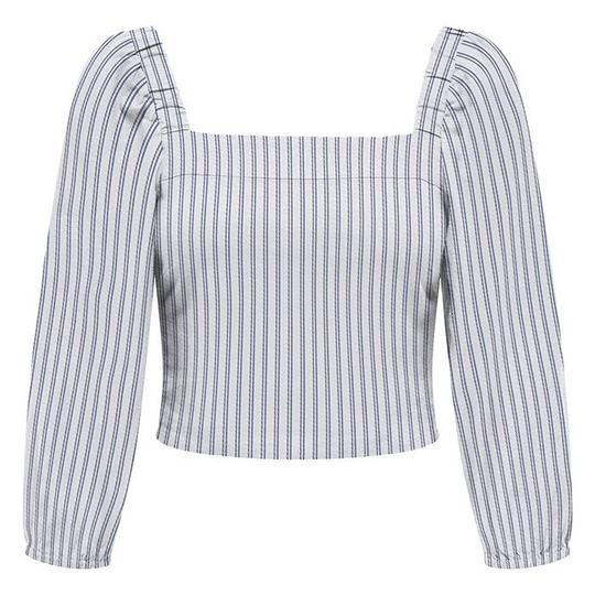 Only Women s Linen-Blend Puff Sleeve Top