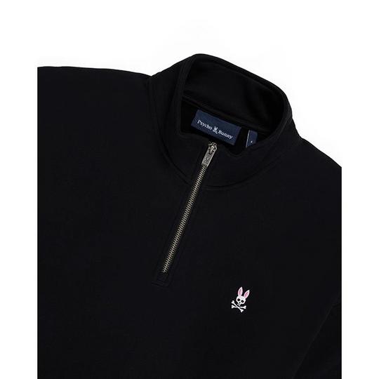 Psycho Bunny Mens hotsell Long Sleeve Black Cotton Zip Pullover