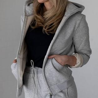 Unisex Full-Zip Embossed Hoodie