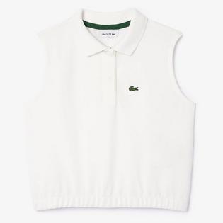 Lacoste Polo sans manches en piqu&eacute; de coton pour filles juniors [10-14]