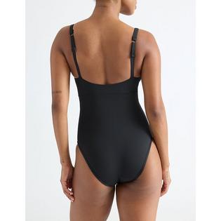 Knix Women's Leakproof Deep V One-Piece Swimsuit