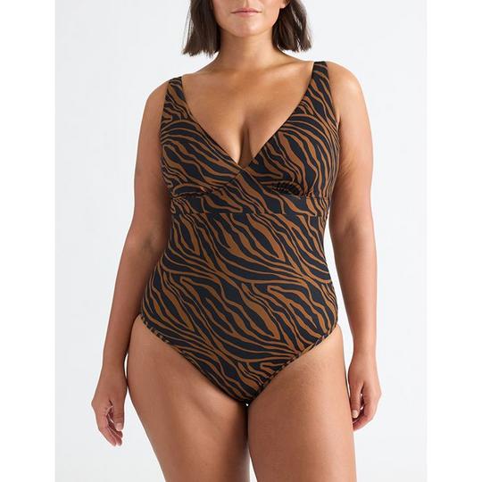 Women s Leakproof Deep V One-Piece Swimsuit