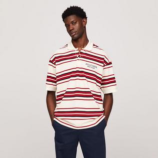 Tommy Hilfiger Men's Stripe Honeycomb Polo
