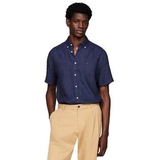 Tommy Hilfiger Men's Regular Fit Linen Short Sleeve Shirt