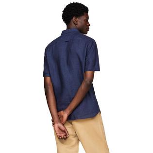 Tommy Hilfiger Men's Regular Fit Linen Short Sleeve Shirt