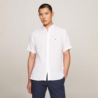 Chemise à manches courtes en lin pour hommes