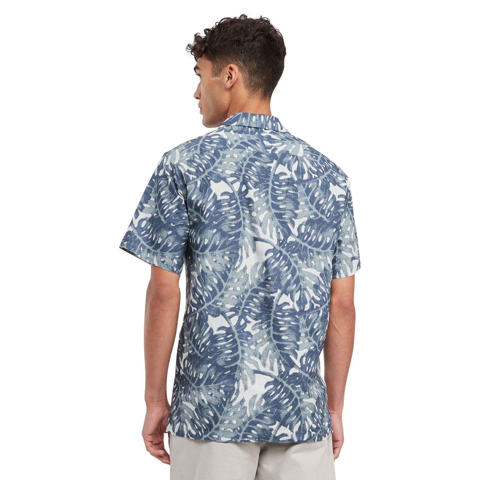 Men's Tropical Print Linen Shirt