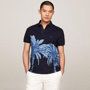 Men's Regular Fit Palm Print Polo