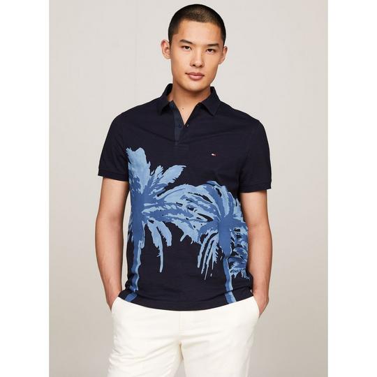 Tommy Hilfiger Men s Regular Fit Palm Print Polo