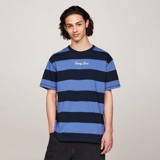 Men's Stripe Script Logo T-Shirt