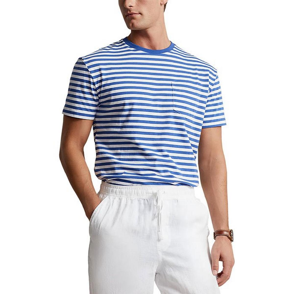 Men's Classic Fit Striped Jersey T-Shirt