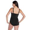 Women s Adjustable Solid Shirred One-Piece Swimsuit  Plus Size 